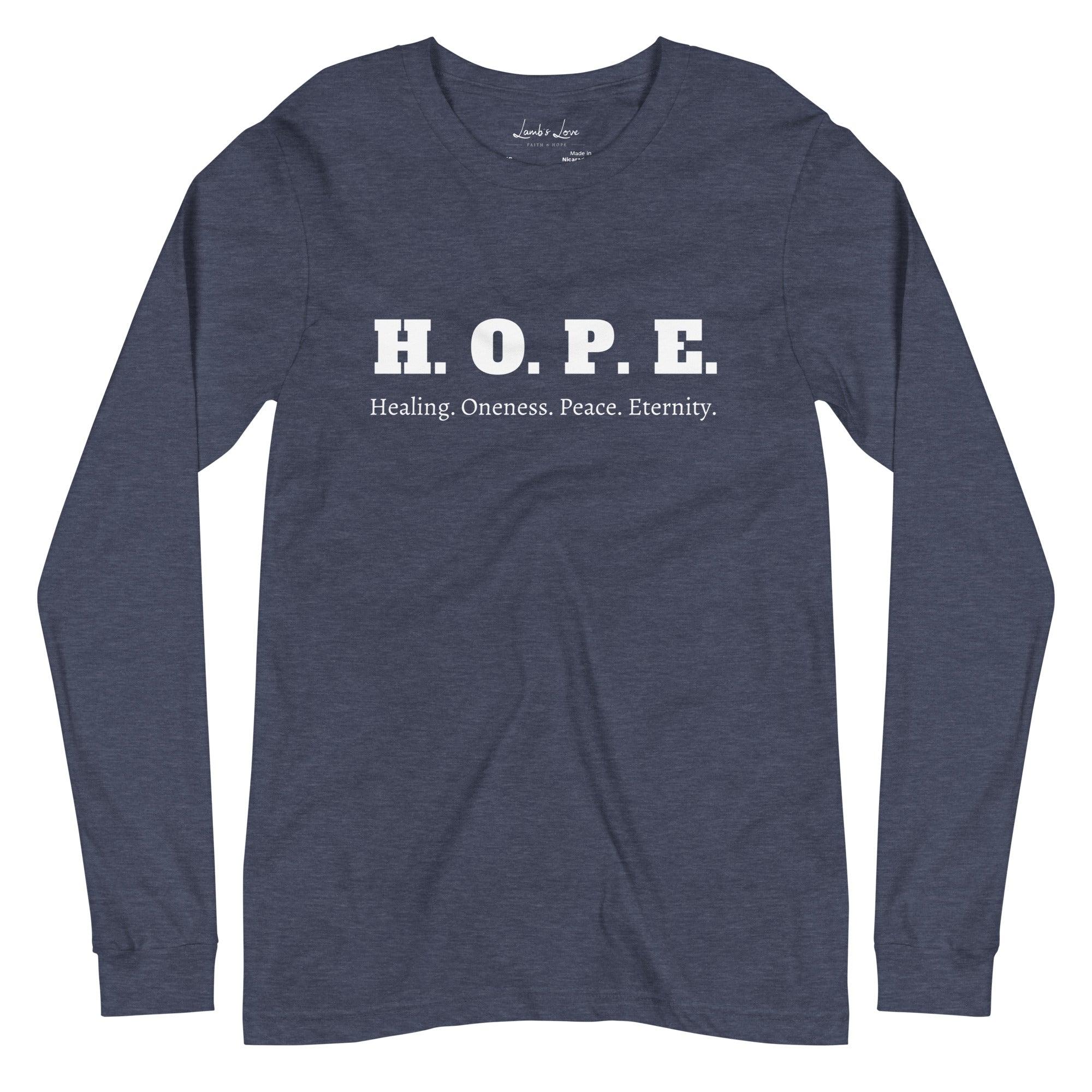 The HOPE We Hold, Men's Long Sleeve Tee - Lamb’s Love