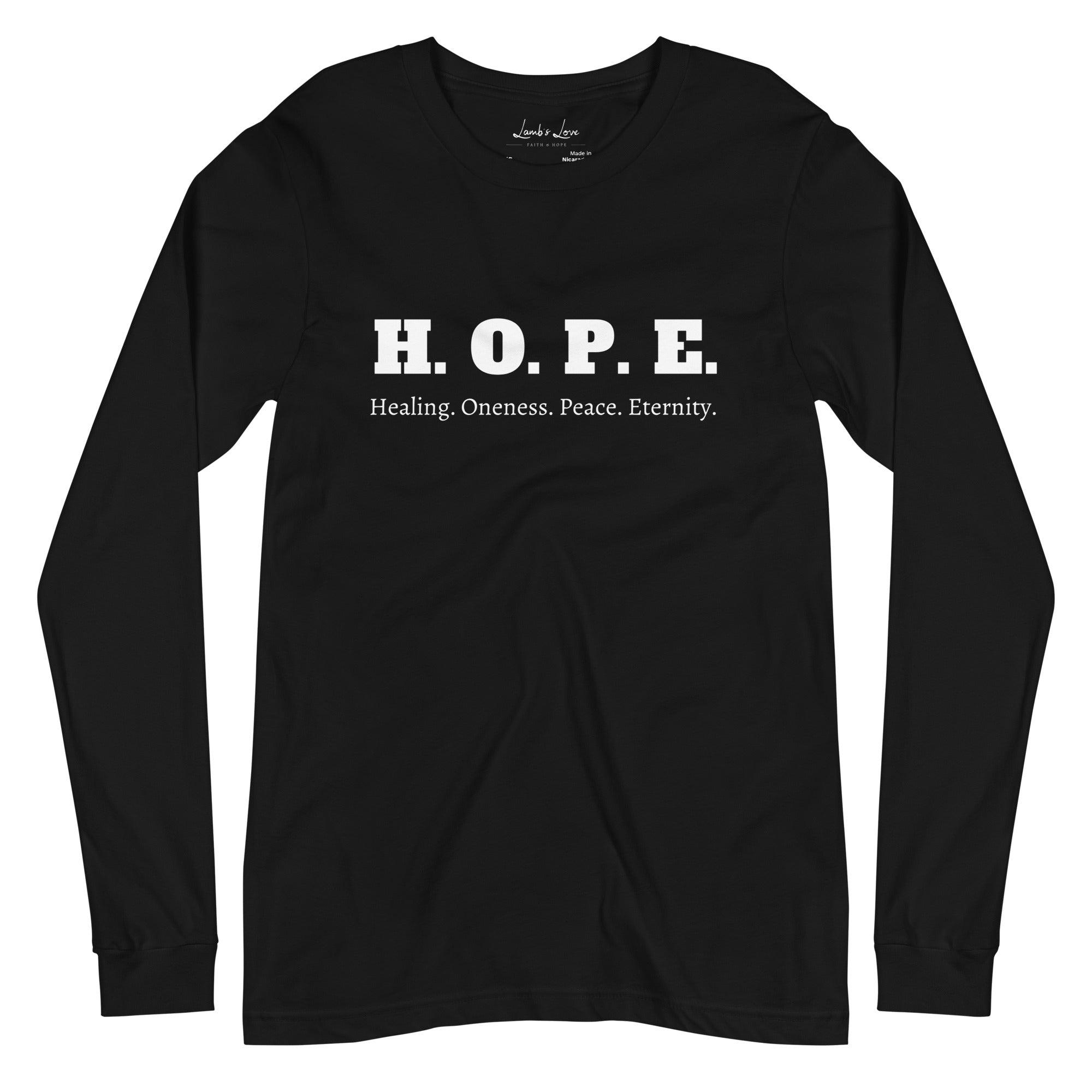 The HOPE We Hold, Men's Long Sleeve Tee - Lamb’s Love