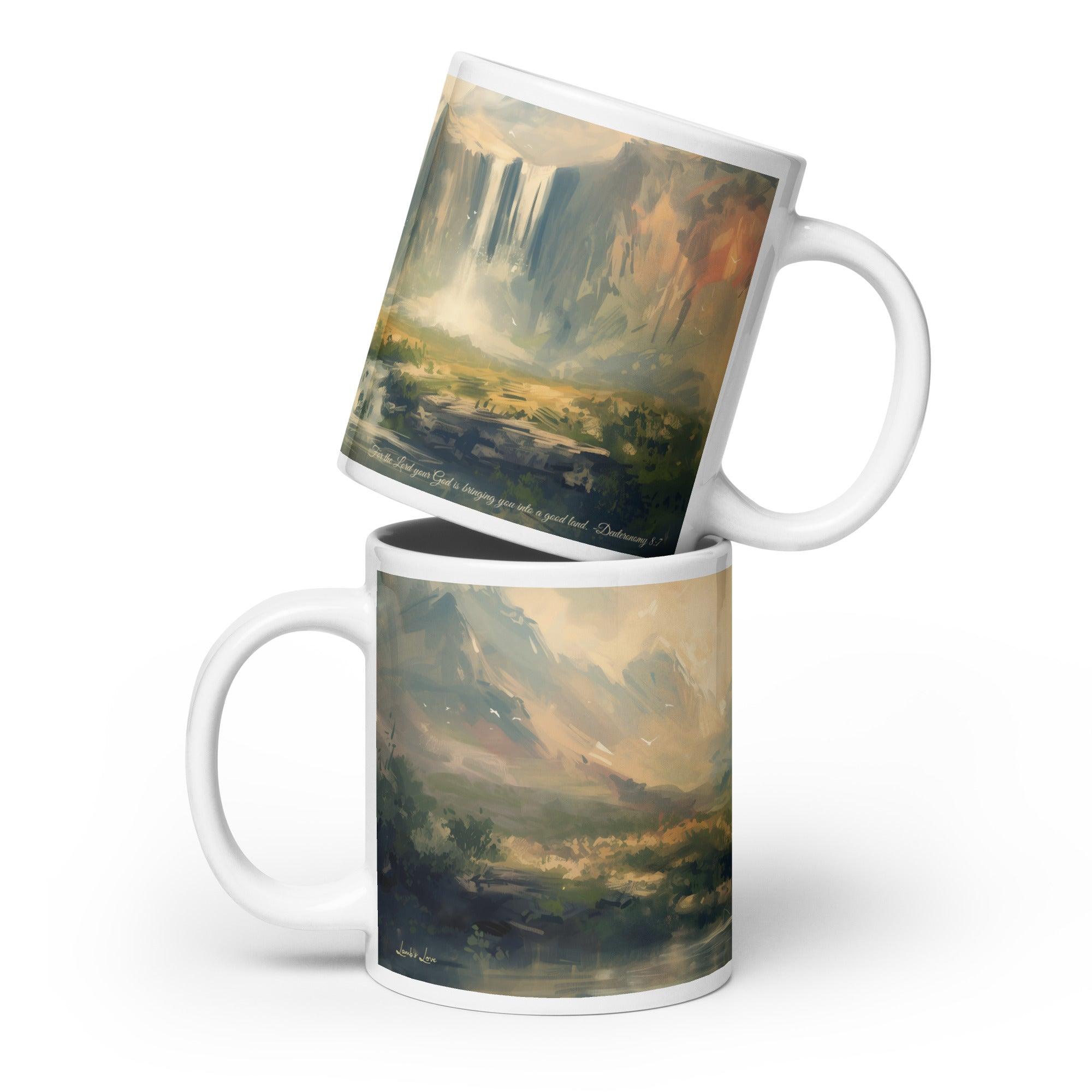 The Promised Land, White Interior Mug - Lamb’s Love