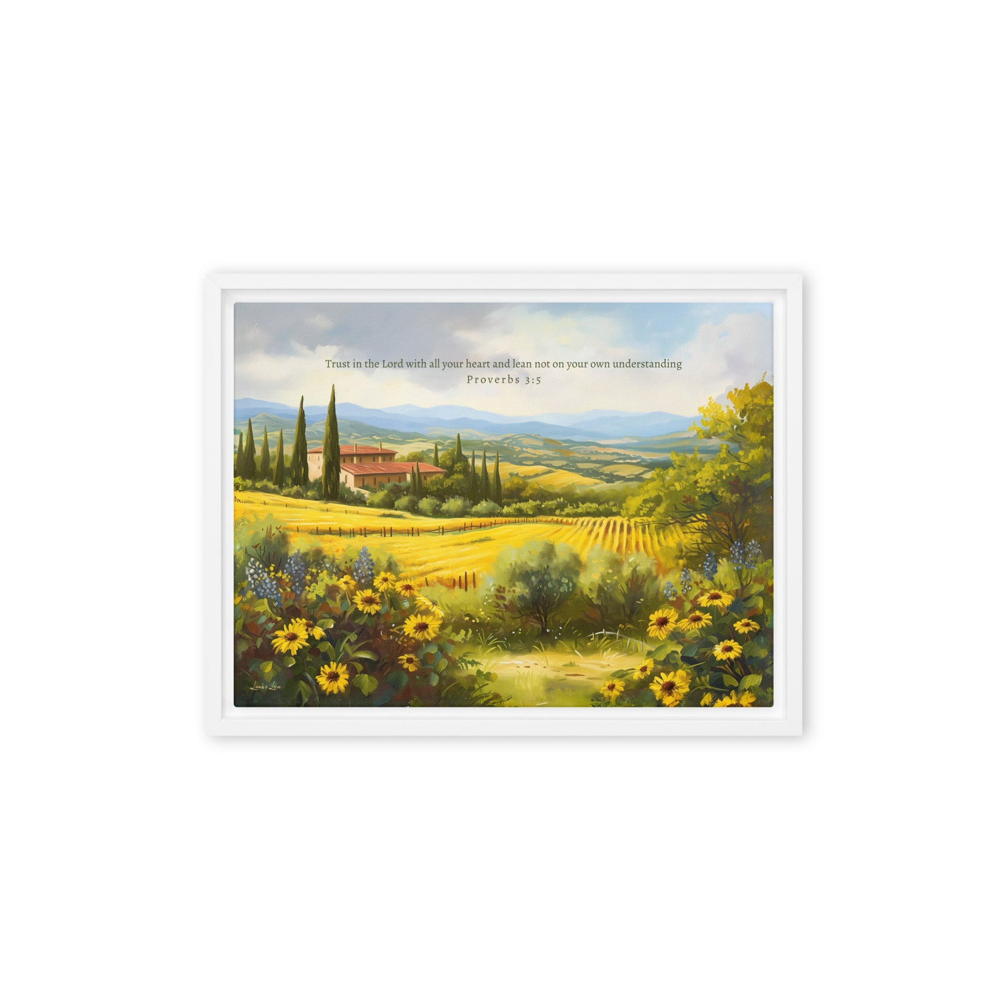 Trust in the Lord with All Your Heart, Framed Canvas - Lamb’s Love