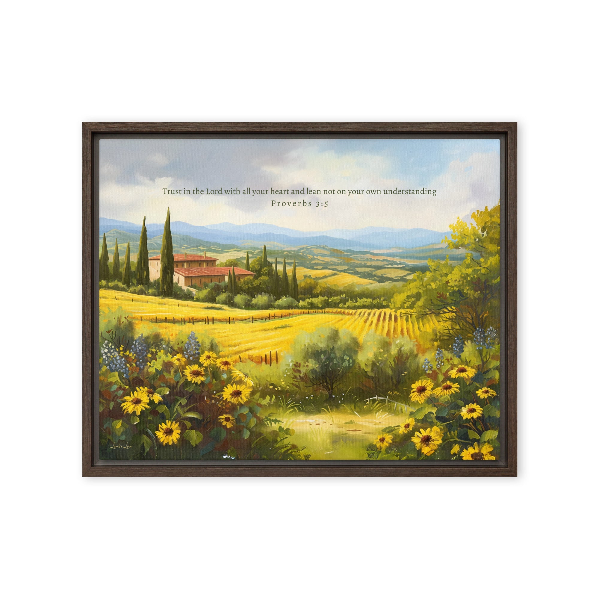 Trust in the Lord with All Your Heart, Framed Canvas - Lamb’s Love