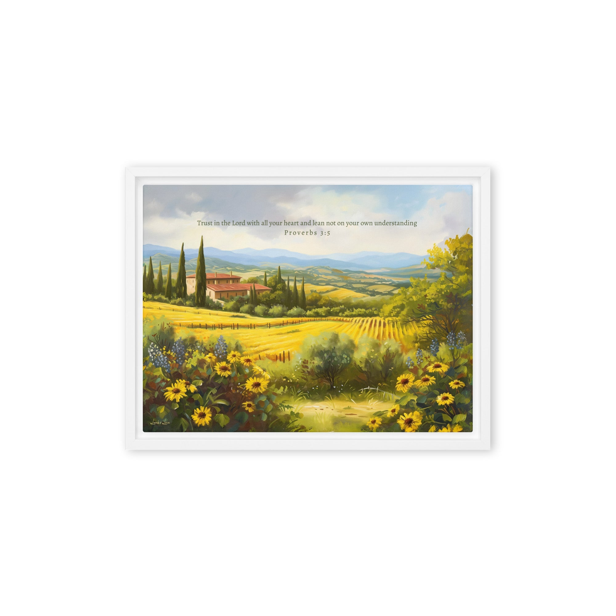 Trust in the Lord with All Your Heart, Framed Canvas - Lamb’s Love