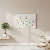 Trust in the Lord, Wildflower Field Watercolor Wall Art