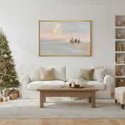 Neutral wall art decor of the Three Wise Men and star of Bethlehem, symbolizing faith and the true meaning of Christmas.