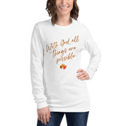 With God, All Things Are Possible, Women’s Long Sleeve Tee - Lamb’s Love