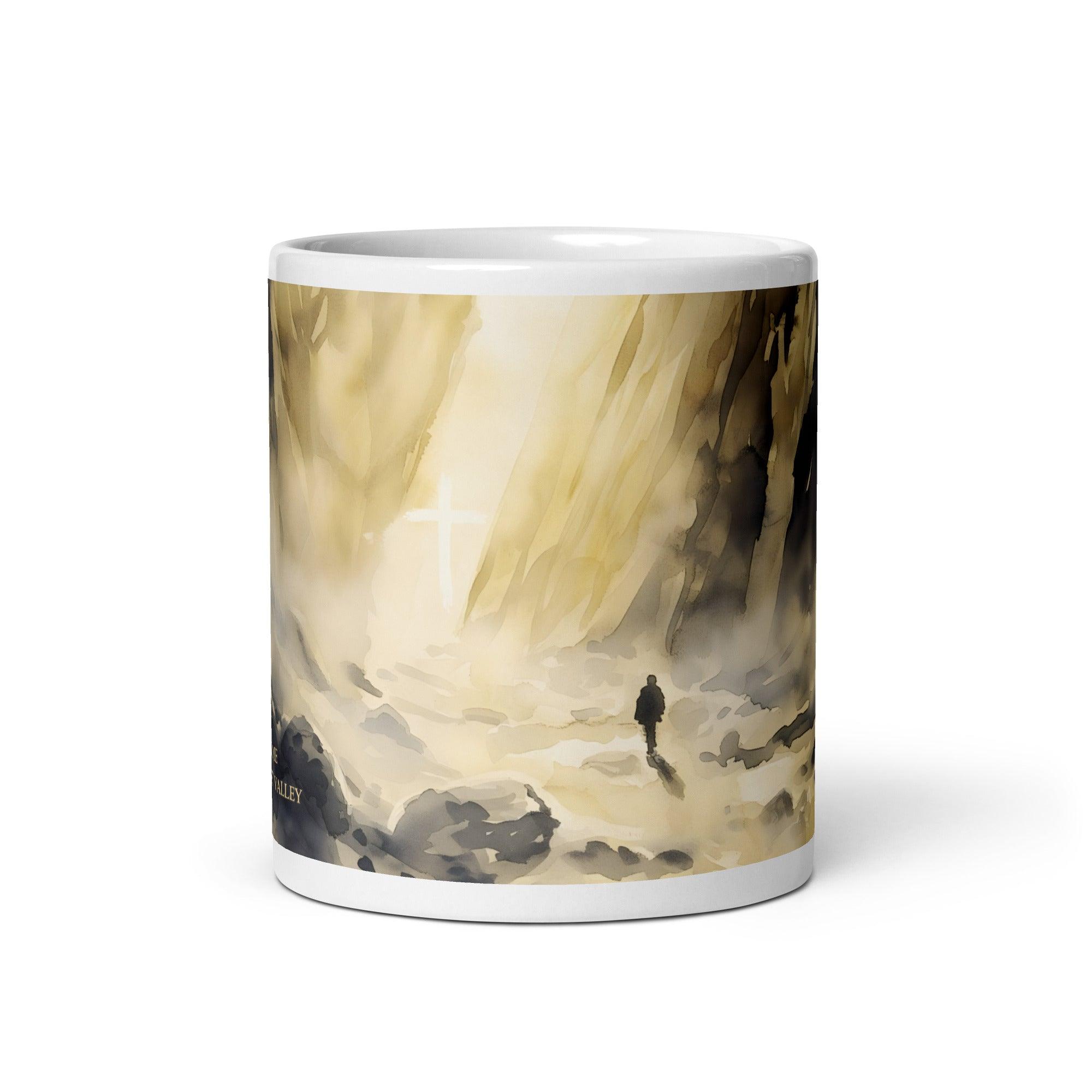 You are with me in Darkest Valley, White Interior Mug - Lamb’s Love