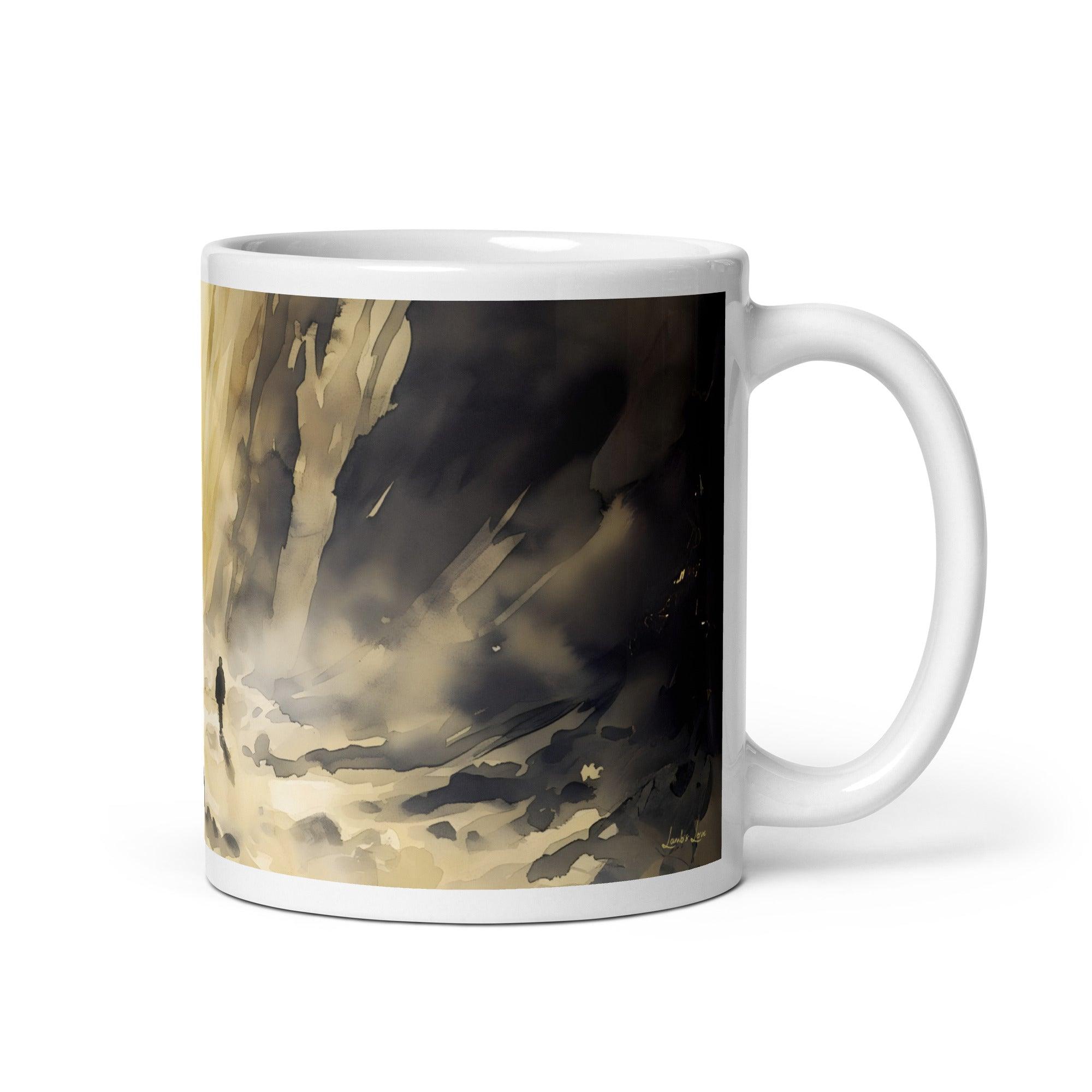 You are with me in Darkest Valley, White Interior Mug - Lamb’s Love